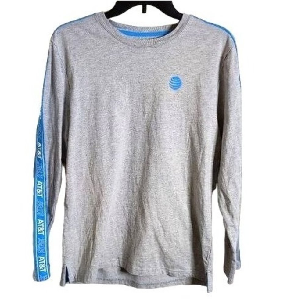 AT&T LOGO Merch Gray Long Sleeve T-Shirt M